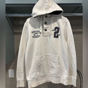 Y2K Quarterbutton Hoodie Hadlock South California University White Size M